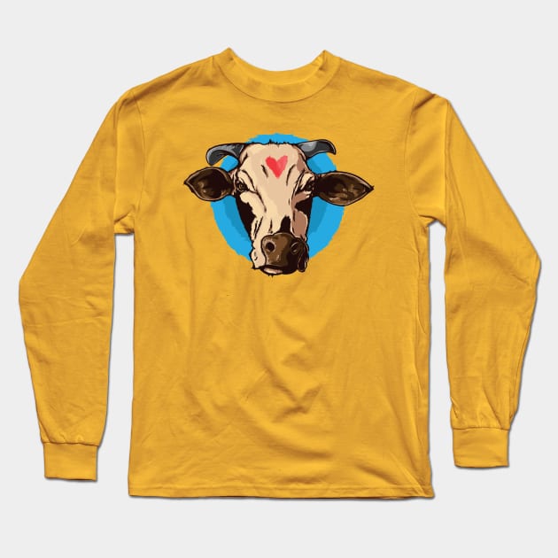 Cow Hearth Long Sleeve T-Shirt by bglbruno